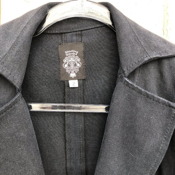 Smashing Grandpa Rock Couture Vintage Blazer Cotton Blazer Size 2 - Picture 4 of 4